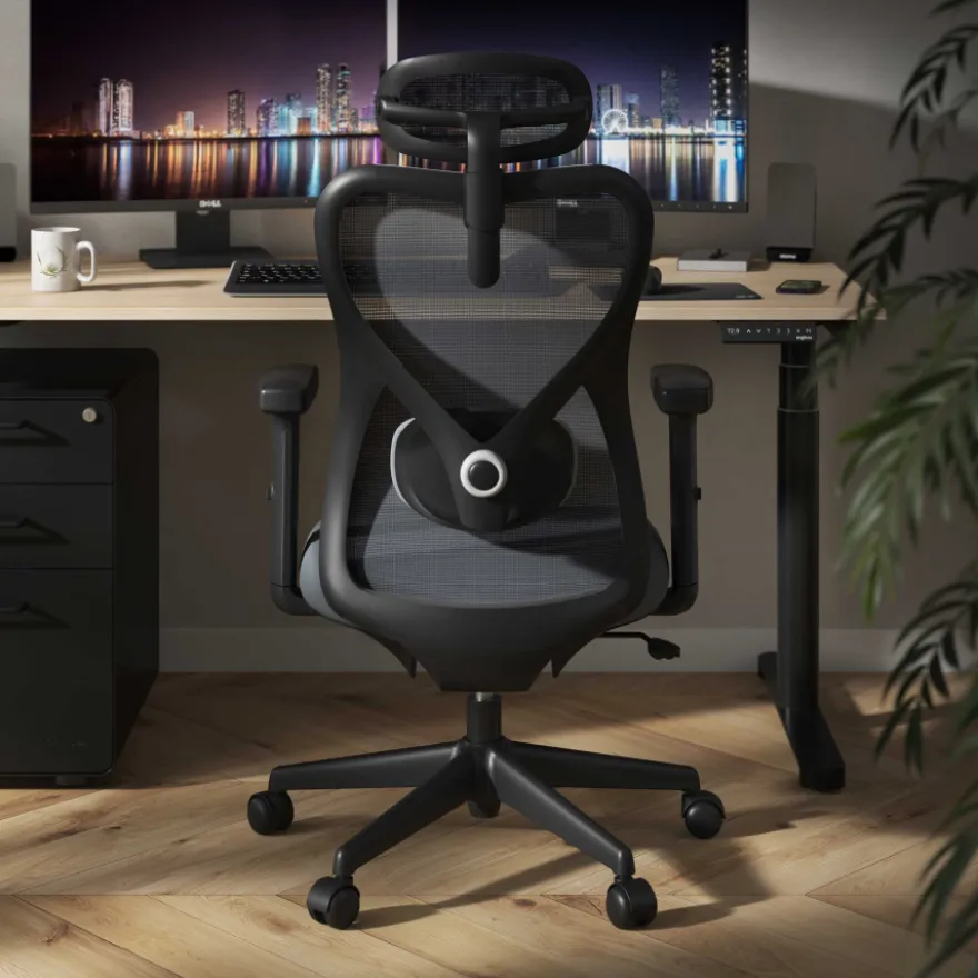 Sedia da Ufficio Fusion black, supporto lombare