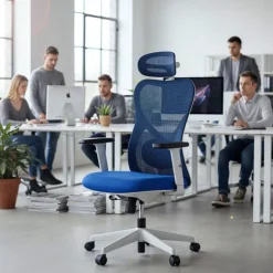 Sedia da Ufficio Fusion White, supporto lombare