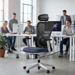 Sedia da Ufficio Fusion White, supporto lombare