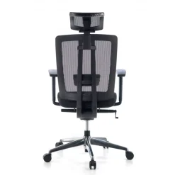 Sedia da ufficio giapponese Hiro, ergonomica, schiuma iniettata, poggiatesta