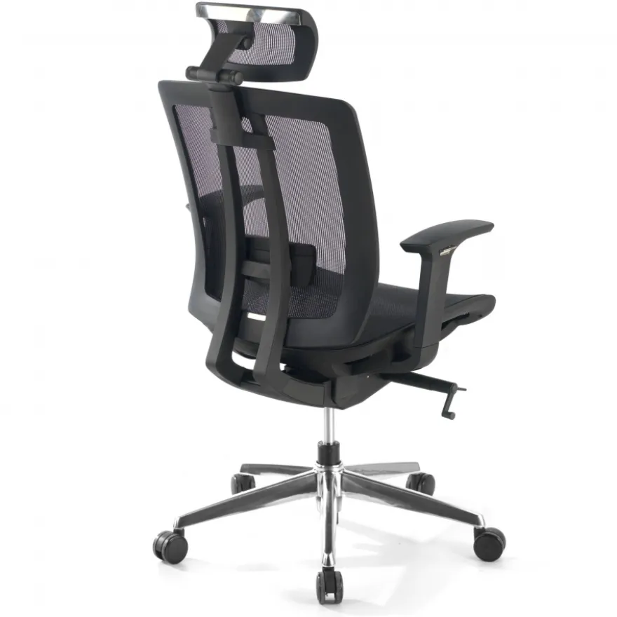 Sedia da ufficio giapponese Hiro, syncro, braccioli 4D, con poggiatesta
