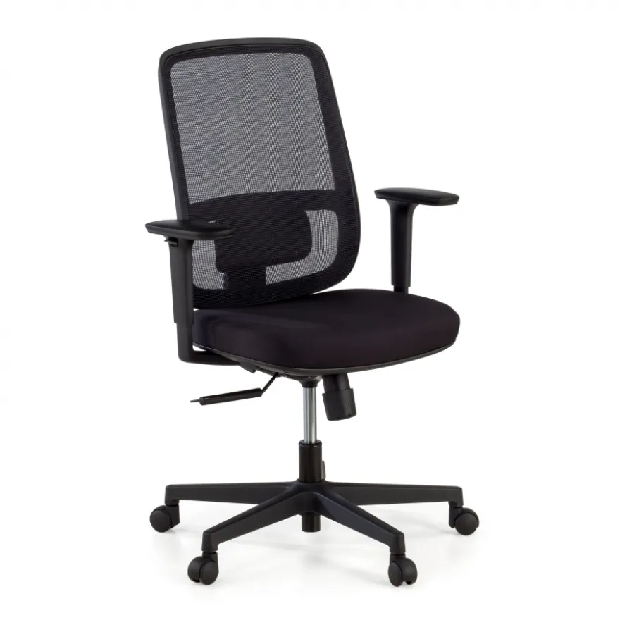 Sedia da ufficio professionale Kaito black, utilizzo di 8 ore
