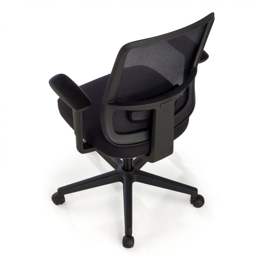 Sedia da ufficio professionale Kaito black, utilizzo di 8 ore