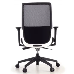 Sedia da ufficio professionale Five, rossa, cuscino lombare, completamente regolabile