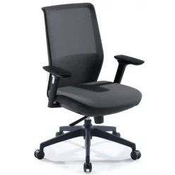 Sedia da ufficio professionale Five, rossa, cuscino lombare, completamente regolabile