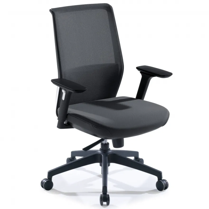 Sedia da ufficio professionale Five, rossa, cuscino lombare, completamente regolabile