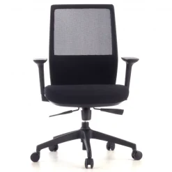 Sedia da ufficio professionale Five, rossa, cuscino lombare, completamente regolabile
