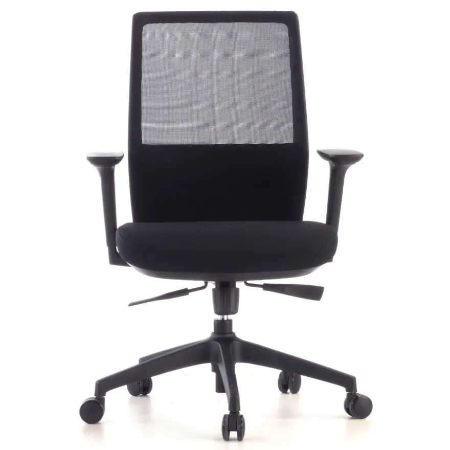 Sedia da ufficio professionale Five, rossa, cuscino lombare, completamente regolabile