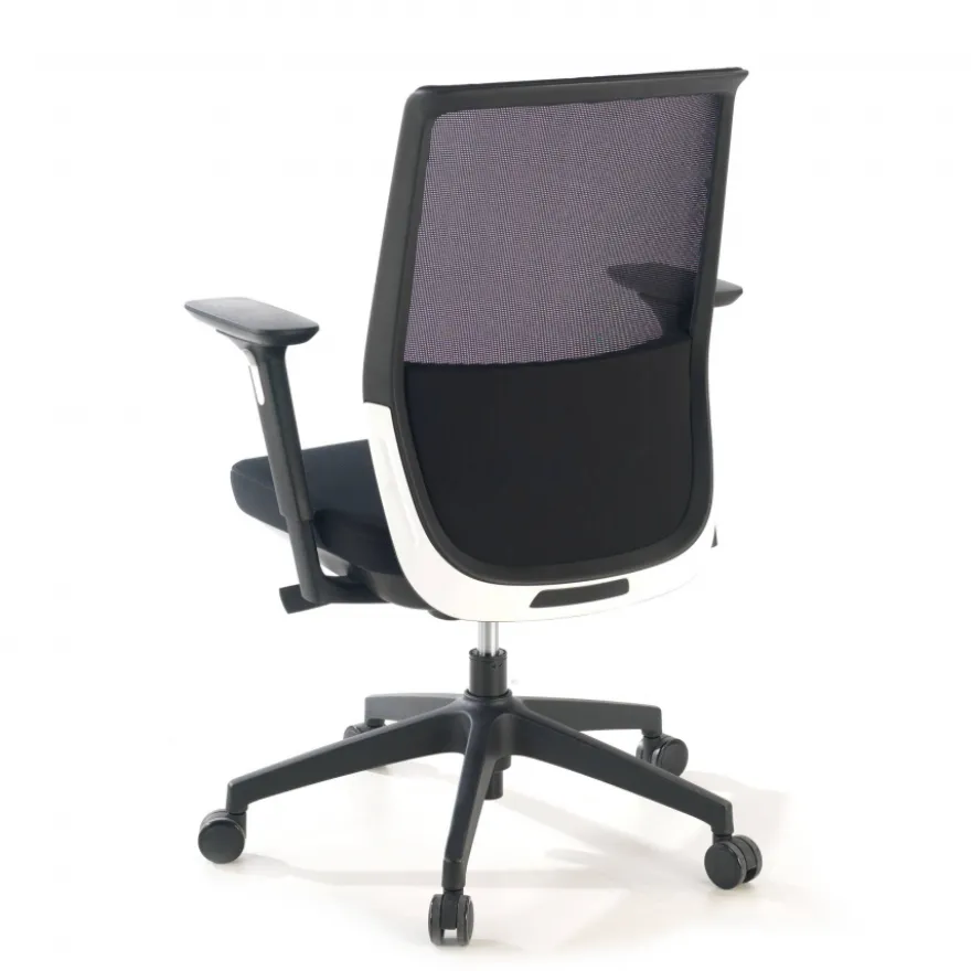 Sedia da ufficio professionale Five, rossa, cuscino lombare, completamente regolabile