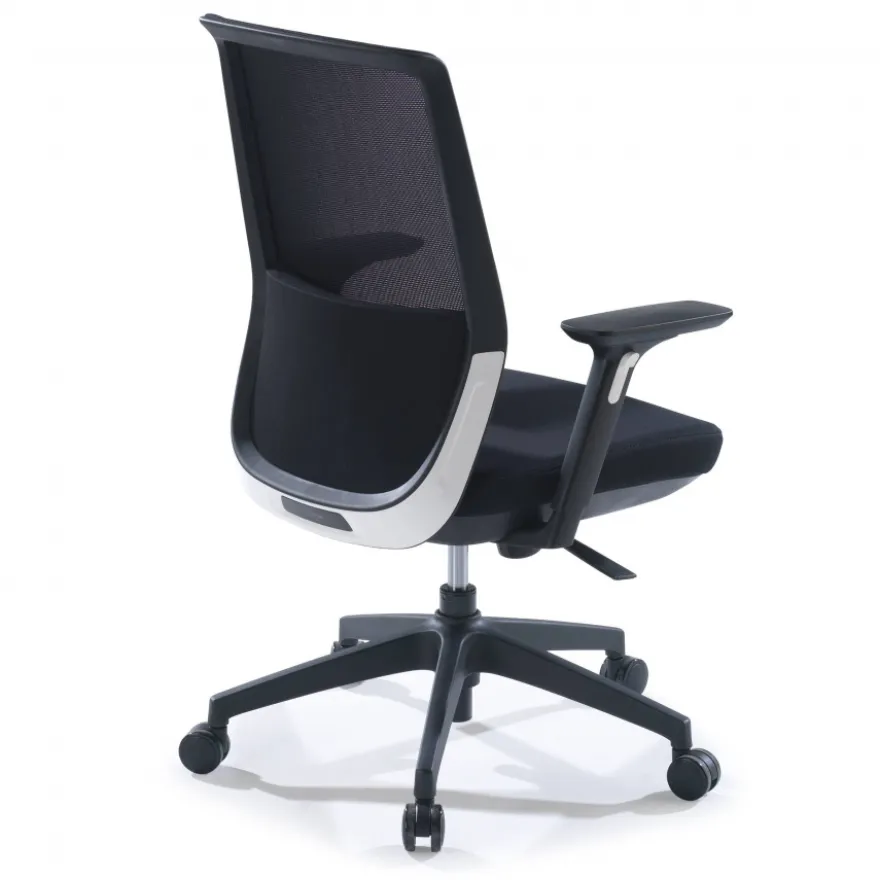 Sedia da ufficio professionale Five, rossa, cuscino lombare, completamente regolabile