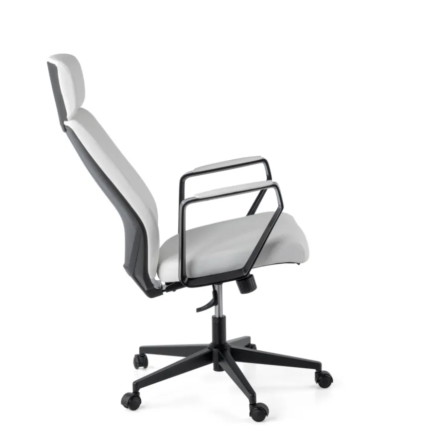 Sedia da ufficio Saranto, schienale alto, rivestimento similpelle