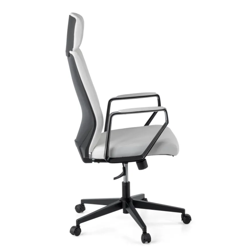 Sedia da ufficio Saranto, schienale alto, rivestimento similpelle