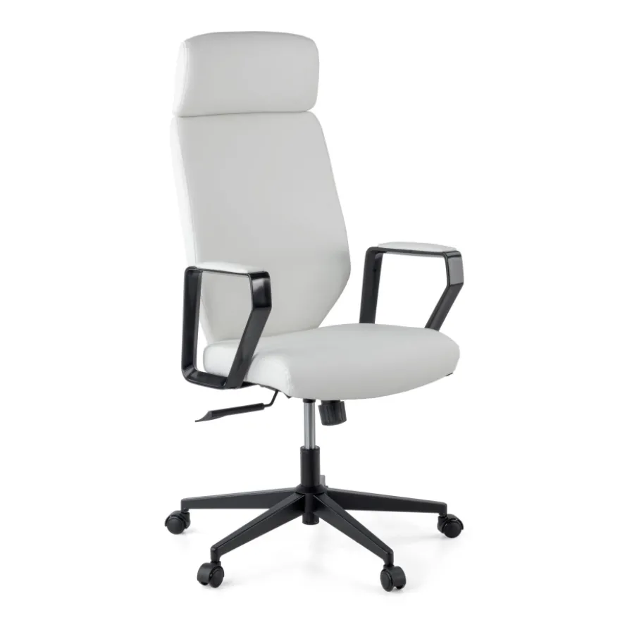 Sedia da ufficio Saranto, schienale alto, rivestimento similpelle