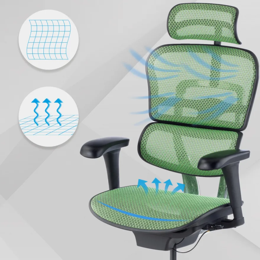 Sedia direzionale ergonomica Ergohuman Edition I, Struttura nera