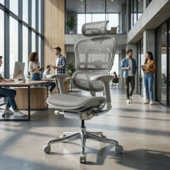Sedia direzionale ergonomica Ergohuman Elite, Struttura bianca