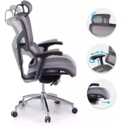Sedia direzionale ergonomica Next1, modello premium con poggiatesta