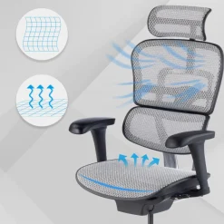 Sedia direzionale ergonomica Ergohuman Edition I, Struttura nera