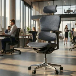 Sedia Ergohuman Ultra, sedile e schienale imbottiti, struttura nera
