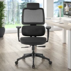 Sedia Ergonomica Bjorg, premium, doppio cuscino lombare