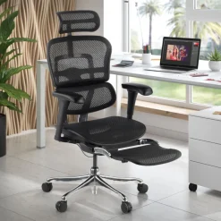 Sedia ergonomica con poggiapiedi Ergohuman Edition I, modello premium