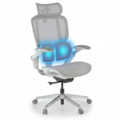 Sedia ergonomica con poggiatesta Erghos One, ortopedica, doppio supporto lombare