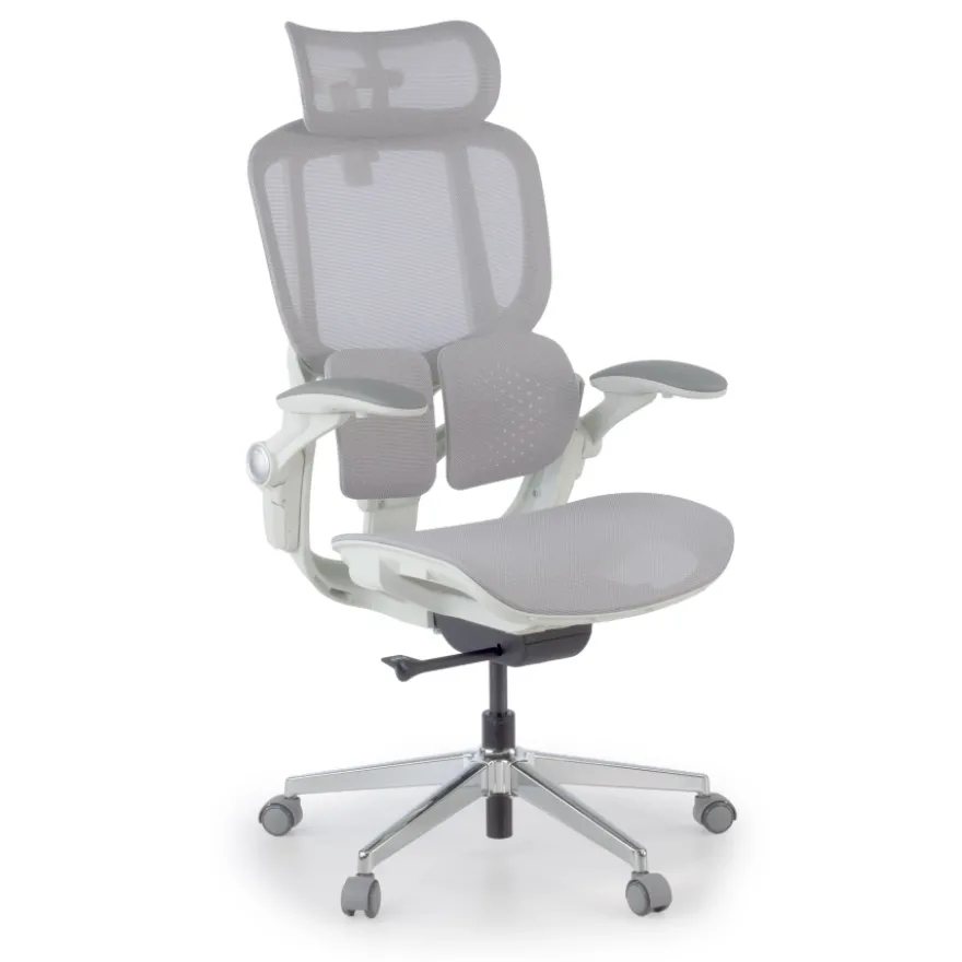 Sedia ergonomica con poggiatesta Erghos One, ortopedica, doppio supporto lombare