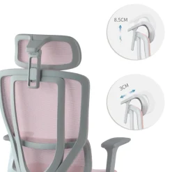 Sedia Ergonomica con poggiatesta AeroFlow white, certificata