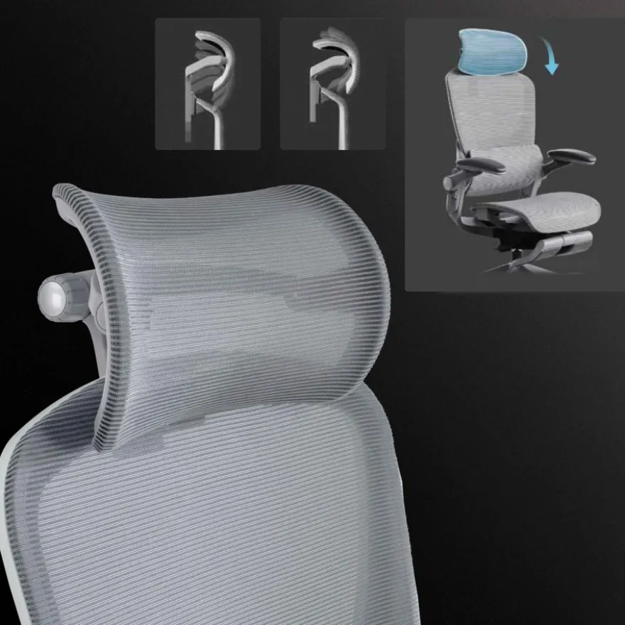 Sedia ergonomica con poggiatesta Erghos X1, omologata