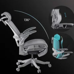 Sedia ergonomica con poggiatesta Erghos X1, omologata