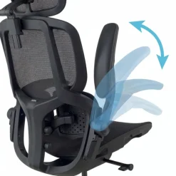 Sedia ergonomica con poggiatesta Erghos One, ortopedica, doppio supporto lombare