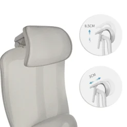 Sedia Ergonomica con poggiatesta AeroFlow white, certificata