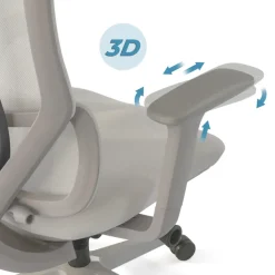 Sedia Ergonomica con poggiatesta AeroFlow white, certificata