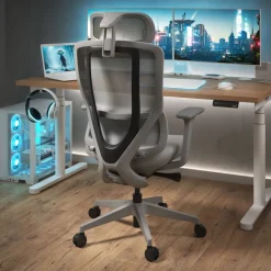 Sedia Ergonomica con poggiatesta AeroFlow white, certificata