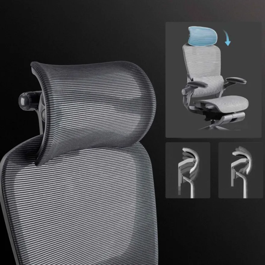 Sedia ergonomica con poggiatesta Erghos X1, omologata