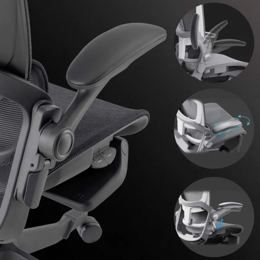 Sedia ergonomica con poggiatesta Erghos X1, omologata