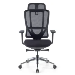 Sedia Ergonomica con poggiatesta AeroFlow black, certificata