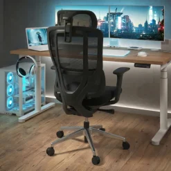 Sedia Ergonomica con poggiatesta AeroFlow black, certificata