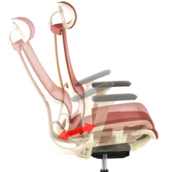 Sedia Ergonomica con poggiatesta Enjoy white, Meccanismo Synchro