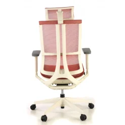 Sedia Ergonomica con poggiatesta Enjoy white, Meccanismo Synchro