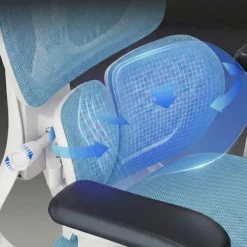 Sedia ergonomica con poggiatesta Erghos One, ortopedica, doppio supporto lombare