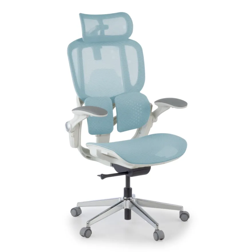 Sedia ergonomica con poggiatesta Erghos One, ortopedica, doppio supporto lombare