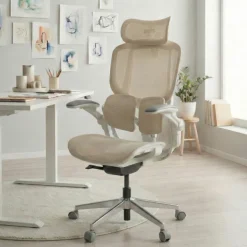Sedia ergonomica con poggiatesta Erghos One, ortopedica, doppio supporto lombare
