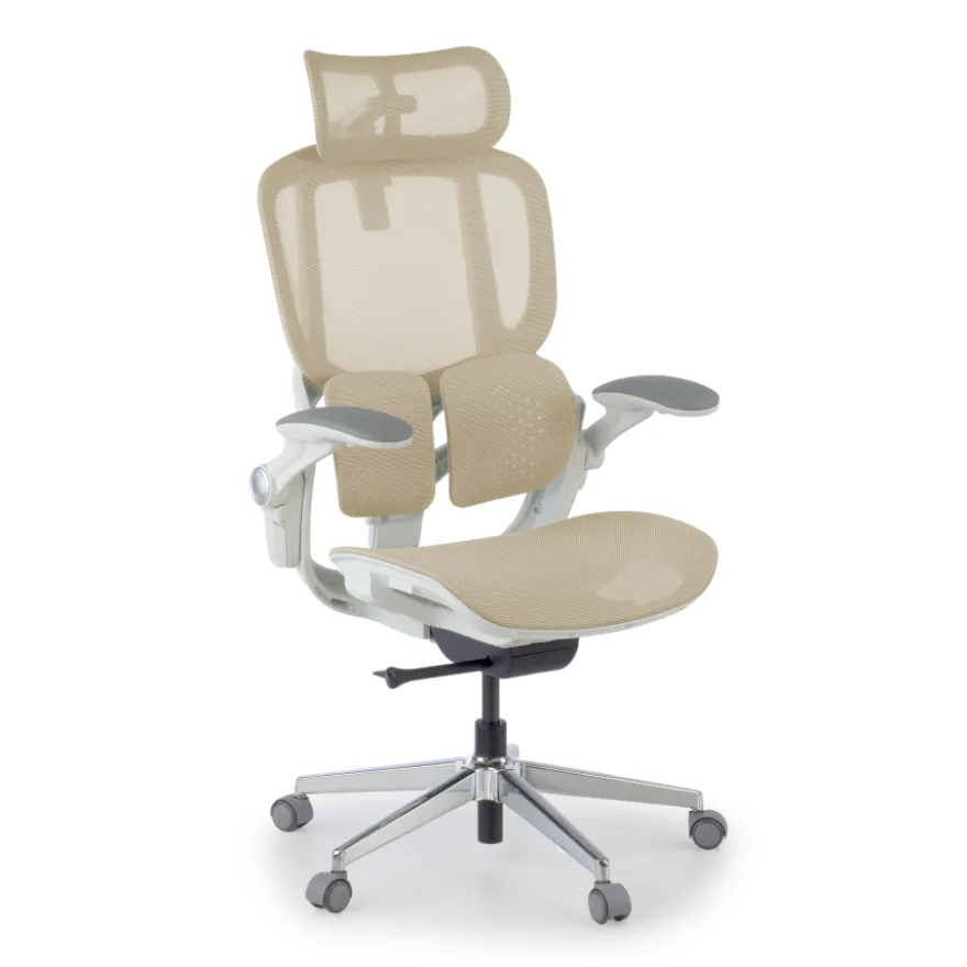 Sedia ergonomica con poggiatesta Erghos One, ortopedica, doppio supporto lombare