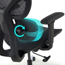 Sedia ergonomica Erghos Air2, braccioli 3D, doppio supporto lombare