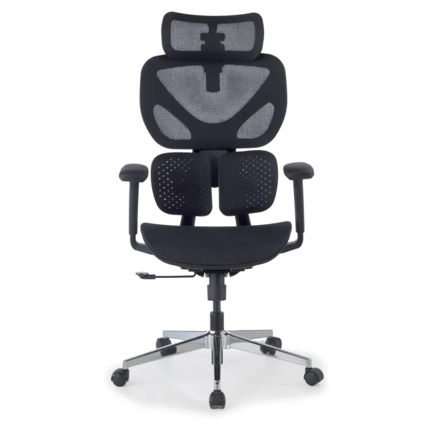 Sedia ergonomica Erghos Air2, braccioli 3D, doppio supporto lombare