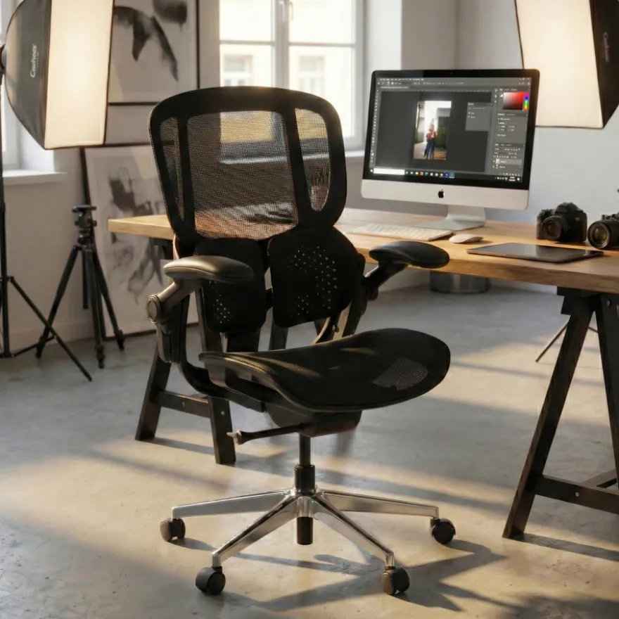 Sedia ergonomica Erghos One, ortopedica, doppio supporto lombare