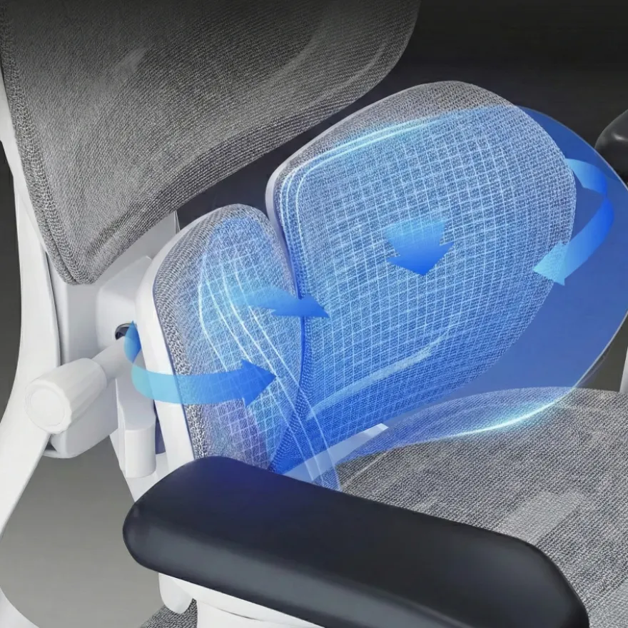Sedia ergonomica Erghos One, ortopedica, doppio supporto lombare