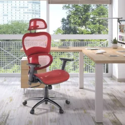 Sedia Ergonomica Ergocity, cuscino lombare, braccioli 3D