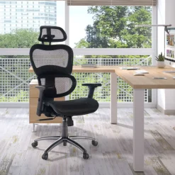 Sedia Ergonomica Ergocity, cuscino lombare, braccioli 3D