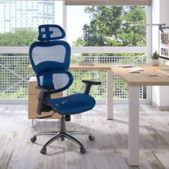 Sedia Ergonomica Ergocity, cuscino lombare, braccioli 3D